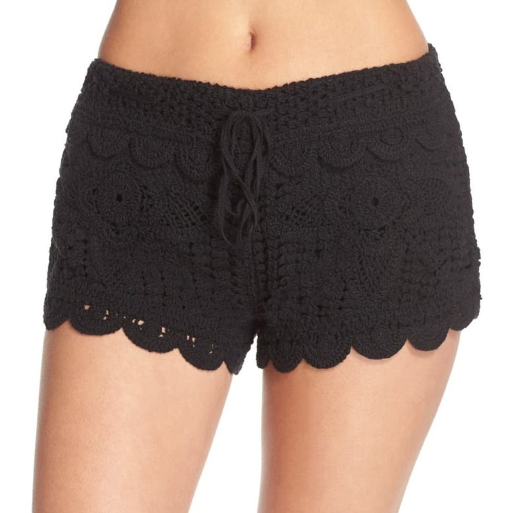 surf gypsy crochet cover up shorts
